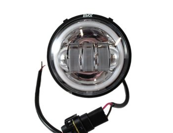 Fanale anteriore completo Ø 105 mm led, EVOK "Angel Eyes" parabola cromata per Vespa 50 N/ S/ R /L V5A1