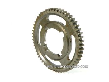 Ingranaggio 1a marcia z 56 DRT steel F1 per crociera piatta / crociera bombata, per Vespa 180-200 Rally/P125-150X 2°/PX125-150E/Lusso/P150S 2°/P200E/Lusso/'98/MY/'11/T5/Cosa