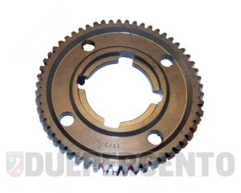 Ingranaggio 1a marcia z 57 DRT original,  con crociera piatta per Vespa 180-200 Rally/ P125-150X 2°/ PX125-150E/ Lusso/ P200E/'98/ MY/ '11/ T5/ Cosa