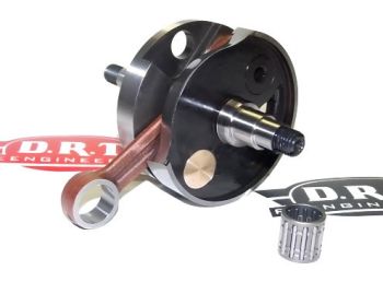 Albero motore DRT Gran Tour, anticipato, cono 20, biella 100, corsa 53, cuscinetto da 25, per Vespa PK125 ETS/ N/ XL/ XL2