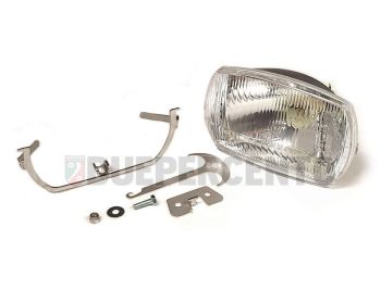 Fanale anteriore completo per lampada BA20D con supporto per Vespa 50 Special/ Elestart