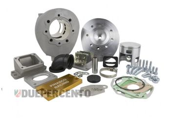 Cilindro da competizione PINASCO 957 VTR SLAVE 215cc, d69, corsa 57, in alluminio, testa candela centrale per Vespa PX200/ P200E/ Lusso/ Cosa200/ LML/ Rally200