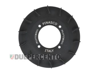 Ventola volano PINASCO in alluminio nero opaco, cnc, per accensione PINASCO FLYTECH per Vespa 50/ 50 Special/ ET3/ Primavera/ PK50-125/ ETS