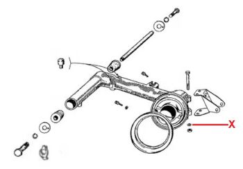 Rondella spezzata M9 mm, Ø 16,3 mm per vite staffa inferiore attacco ammortizzatore posteriore per Vespa V1-15T/V30-33T/VM/VN1T