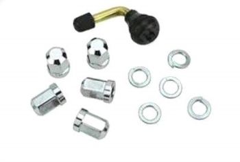 Kit dadi, rondelle e valvola di ricambio per cerchio tubeless in lega FA Italia