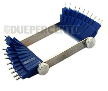 Calibro per getti carburatore Ø da 0.45 a 1.50 mm, incremento 0.05mm