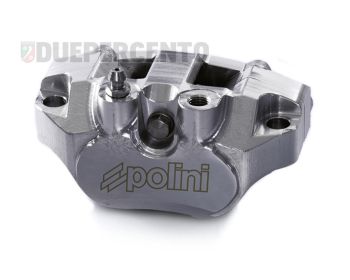 Pinza freno radiale POLINI, 4 pistoncini, silver, interasse fori 84mm