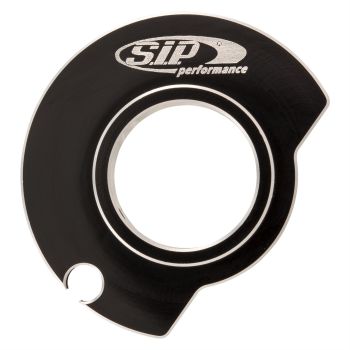 Puleggia corsa corta comando gas SIP Ø50mm, nero anodizzato, CNC, per Vespa 50 R 2°/ Special/ Primavera 2°/ ET3/ GTR 2°/ TS 2°/150 Sprint V. 2°/ Super 2°/ 200 Rally 2°