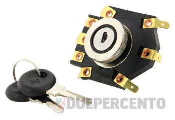 Commutatore a chiave per Vespa P125-150X/ P200E/ PX125-200E con batteria