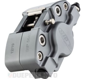 Pinza freno SIP 2 pistoncini Ø 31,5 mm, grigio opaco anodizzato, per Vespa PX '98/ MY/ '11 kit GRIMECA