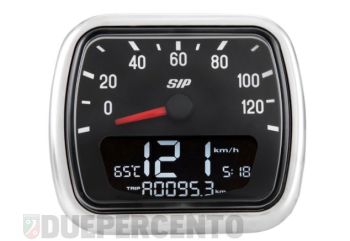 Contachilometri e contagiri SIP 2.0 per Vespa 125 V30-33/VM/VN/ACMA/150 VL scala 120km/h nero