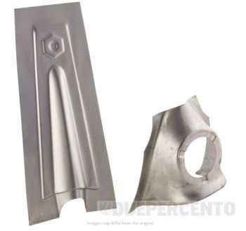 Nasello in lamiera stemma esagonale, 3 viti per Vespa 50 N/ S/ L/ R/ ET3/ Primavera