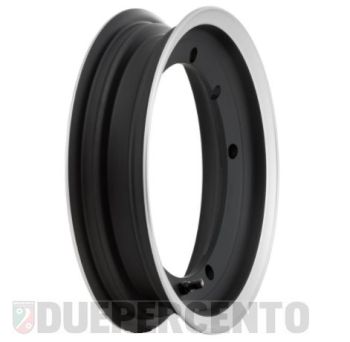 Cerchio in lega tubeless SIP PERFORMANCE 2.50-11 nero bordo lucido per Vespa 50/ 50 special/ ET3/ PX125-200/ P200E/ Rally 180-200/ T5/ GTR/ TS/ Sprint