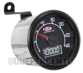 Contachilometri e contagiri Ø=52mm SIP 2.0 fondo carbon look, 14.000rpm per Vespa 50 N/L/R/S /90