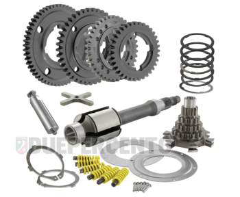 Kit cambio PIAGGIO/ DRT, 12-57, 13-42, 17-38, 20-35, crociera piatta, per Vespa largeframe con crociera piatta