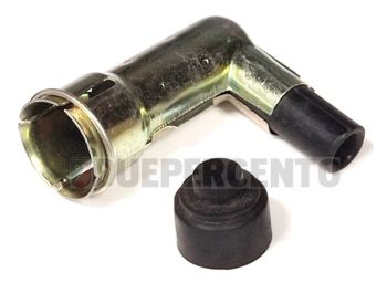 Pipetta candela in metallo 5k Ohm per Vespa 50/ 50 special/ ET3/ PX125-200/ P200E/ Rally 180-200/ T5/ GTR/ TS/ Sprint