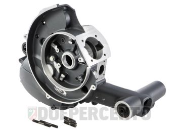 Carter motore SIP EVO "spianati" BLACK EDITION corsa 56, sede cuscinetto da 20mm, collettore da 3 fori per Vespa 50/ 50 Special/ ET3/ Primavera/ PK50-125