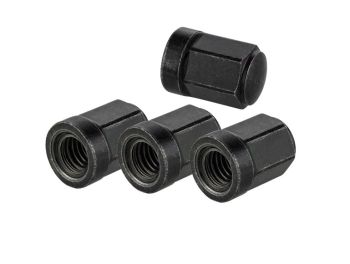Kit 4 dadi M8x1,25 mm, chiusi, chiave da 12mm, nero per cerchio tubeless SIP Lambretta