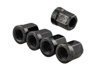 Kit 5 dadi M8x1,25 mm, aperti, chiave da 11mm, nero per cerchio tubeless SIP Vespa
