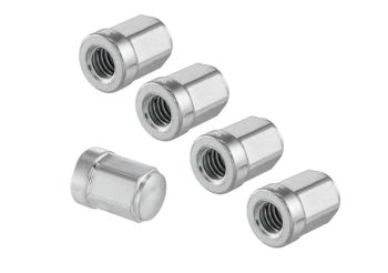 Kit 5 dadi M8x1,25 mm, chiusi, chiave da 12mm, argento per cerchio tubeless SIP Vespa