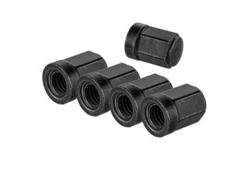 Kit 5 dadi M8x1,25 mm, chiusi, chiave da 12mm, nero per cerchio tubeless SIP Vespa