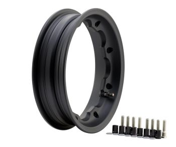 Cerchio in lega tubeless SIP PERFORMANCE Octopus 2.50-10 nero opaco per Lambretta 125 LI/Special/GP/DL/150 LI/Special/SX/GP/175 TV/200 TV/SX/GP/D