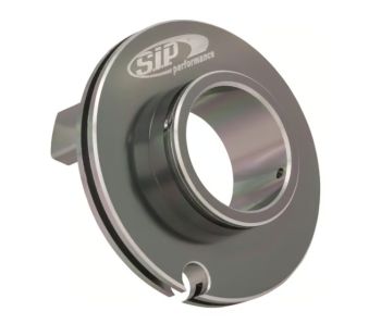 Puleggia corsa corta comando gas SIP Ø50mm, titanio anodizzato, CNC, per Vespa PK50-125/ ETS/ Rush/ PX125-200/ P200E/ Lusso/ '98/ MY/ '11/ T5