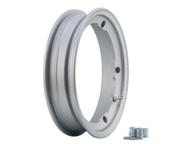 Cerchio in lega tubeless SIP PERFORMANCE MY 2.10-10 grigio per Vespa 50/ 50 special/ ET3/ PX125-200/ P200E/ Rally 180-200/ T5/ GTR/ TS/ Sprint