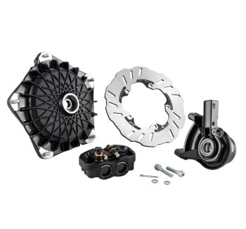 Kit freno a disco anteriore SIP PERFORMANCE RADIAL Classic NT con perno Ø 20mm, modello nero per Vespa PK50-125/ X/ XL2/ PX125-200E/ '98/ MY/ '11/ T5