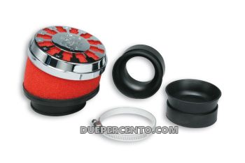Filtro aria RED FILTER MALOSSI E13 Ø 42 / 50÷60 inclinato 25° per carburatori PHBH - MIKUNI - KEIHIN