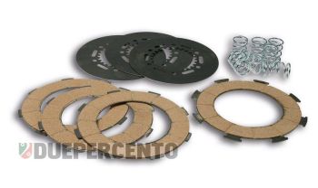 Dischi frizione MALOSSI MHR per frizione 6 molle, 4 dischi sughero, 3 infradischi, 6 molle rinforzate per Vespa PX125-150/ GTR/ TS/ Sprint/ GL/ VNB/ VBA/ LML125-150