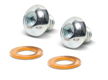 Kit vite tappo olio motore con rondelle M8x8mm testa tonda con chiusura a brugola per Vespa
