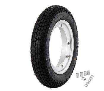 Ruota completa Unidirezionale SIP CLASSIC 3.50-10" con cerchio TUBELESS SIP 2.10-10" grigio opaco per Vespa Largeframe
