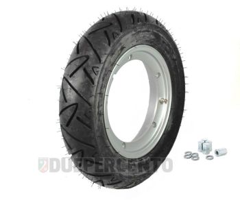 Ruota completa Posteriore CONTY TWIST, 3.50-10" con cerchio tubeless SIP 2.10-10" grigio per Vespa Largeframe