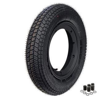 Ruota completa Unidirezionale BGM Classic 3.50-10, con cerchio tubeless 2.0 SIP PERFORMANCE 2.10-10 per Vespa Largeframe