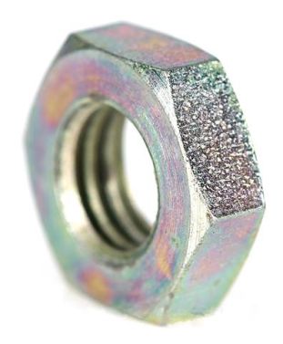 Dado PIAGGIO M10x1,25 mm, acciaio, zincato, chiave 17mm, a=6,0mm, ammortizzatore, anteriore superiore, per Vespa PK 50-125/ S/ XL/ XL2/ FL/ PX125-200/ P200E / Arcobaleno/ '98/ MY/ '11/ T5/ Cosa