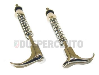 Coppia ganci ritegno cofani per Vespa 125 TS/ GT/ GTR/ Sprint/ Super/ 160GS/ 180SS/ Rally/P125-150X/ PX125-150X/ PX125-200E/ P200E/ P150S