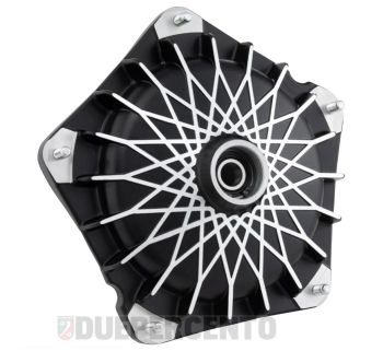 Tamburo GRIMECA freno a disco NT, anteriore, Ø 20 mm, Modello nero con raggi grigi per Vespa PK50-125/ XL/ XL2/ P200E 2°/ PX125-150E 2°/`98/ MY/ `11/ T5