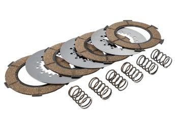 Dischi frizione SIP PERFORMANCE Sport per frizioni 6 molle, 4 dischi sughero, 3 infradischi, 6 molle rinforzate per Vespa PX125-150/ Lusso/ MY/ GTR/ TS/ Sprint Veloce