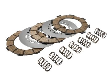 Dischi frizione SIP PERFORMANCE Road per frizione 7 molle, 3 dischi sughero, 2 infradischi, 7 molle rinforzate per Vespa PX200/ P200E/ Lusso/ Cosa200/ LML/Rally200/ 160GS/ 180SS