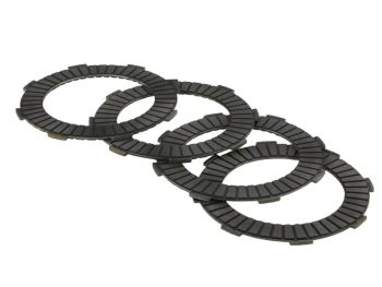 Dischi frizione SIP PERFORMANCE COSA 2 CR80 Race per frizioni 8 molle, 4 dischi Black Carbon dente da 14mm, per Vespa PX125-200/ GTR/ TS P200E/ Cosa200/ Rally180-200/ T5