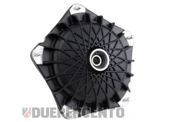 Tamburo GRIMECA freno a disco NT, anteriore, Ø 20 mm, modello nero con raggi neri per Vespa PK50-125/ XL/ XL2/ P200E 2°/ PX125-150E 2°/`98/ MY/ `11/ T5