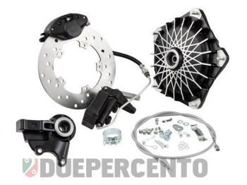 Kit freno a disco anteriore GRIMECA Classic NT con perno Ø 20mm, modello nero/argento per Vespa PK50-125/ X/ XL2/ PX125-200E/ '98/ MY/ '11/ T5