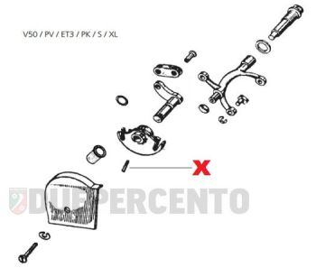 Spina conica comando selettore marce per Vespa 50-125/PV/ET3/PK50-125/S/XL/XL2