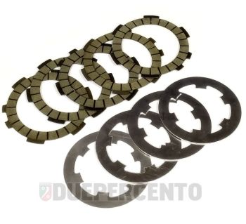 Dischi frizione FRT 5 dischi sinterizzati carbonio, 4 infradischi per Vespa 50/ 50 Special/ ET3/ Primavera/ PK50-125/ HP/ Ape
