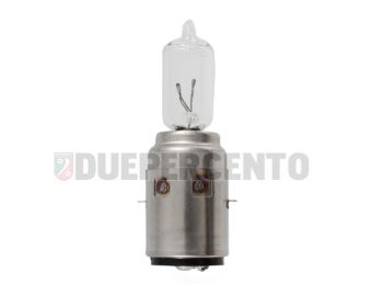 Lampadina biluce alogena 12V 35-35W BA20D FLOSSER per fanale anteriore per Vespa PX125-200 E Lusso 2° serie/ Arcobaleno/ '98/ MY/ '11/ T5/ Cosa