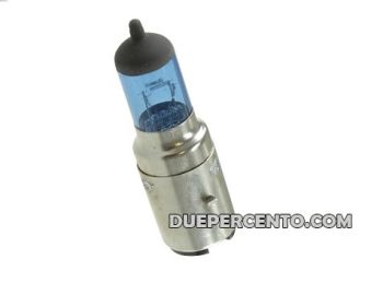 Lampadina biluce alogena blu 12V 35-35W BA20D FLOSSER per fanale anteriore per Vespa PX125-200 E Lusso 2° serie/ Arcobaleno/ '98/ MY/ '11/ T5/ Cosa