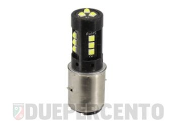 Lampadina led 1000 lumen BA20D per fanale anteriore per Vespa PX125-200 E Lusso 2° serie/ Arcobaleno/ '98/ MY/ '11/ T5/ Cosa