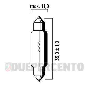 Lampadina siluro 6V 5W - 11x35 FLOSSER luce posizione fanale posteriore