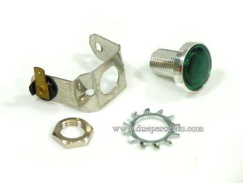 Spia manubrio verde per Vespa GTR/ TS/ SprintV/ 180-200 Rally